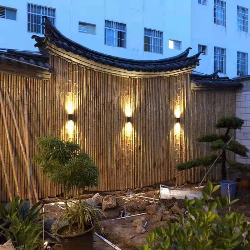 Lámparas negras modernas lámparas aluminio al aire libre 2 luces lámpara de pared de lámpara de pared