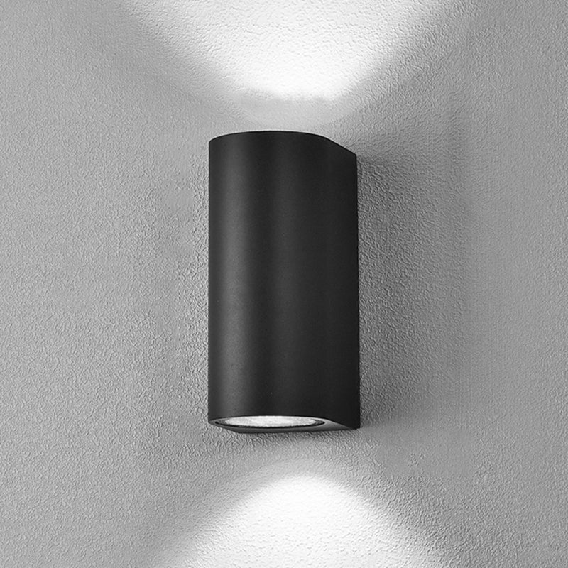 Lámparas negras modernas lámparas aluminio al aire libre 2 luces lámpara de pared de lámpara de pared