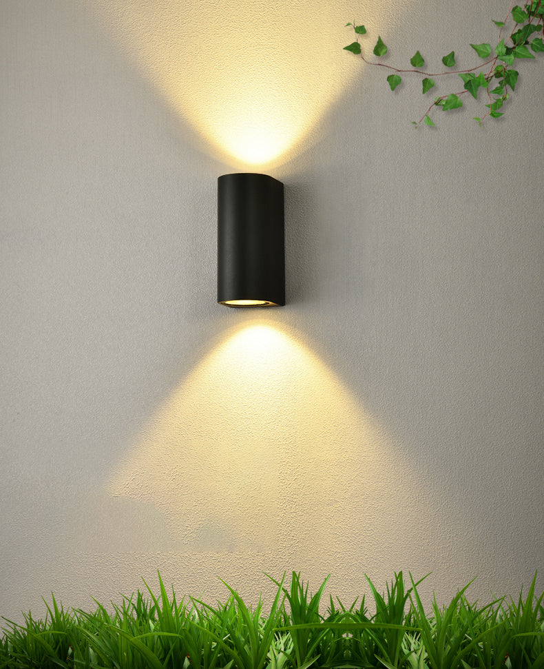 Lámparas negras modernas lámparas aluminio al aire libre 2 luces lámpara de pared de lámpara de pared