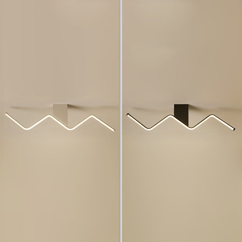 Plafonnier encastré linéaire à 1 lumière, plafonnier moderne en métal