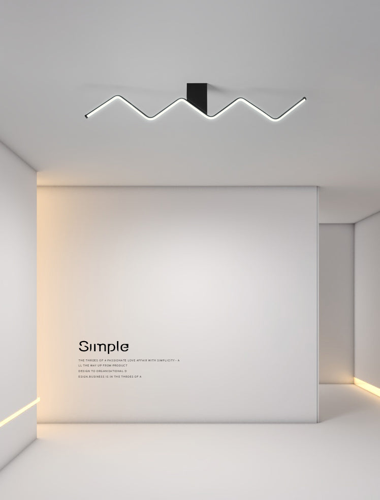 1 Light Linear Flush Mount Ceiling Light Modern Metal Ceiling Light Fixture