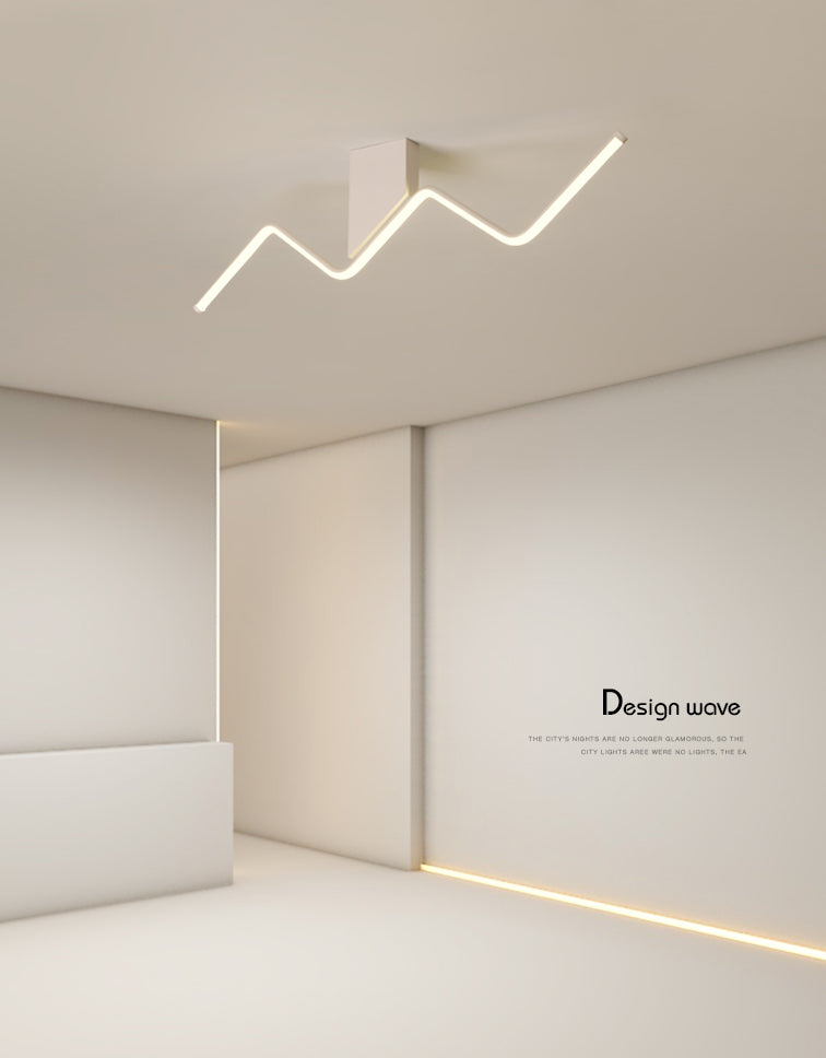 1 Light Linear Flush Mount Ceiling Light Modern Metal Ceiling Light Fixture