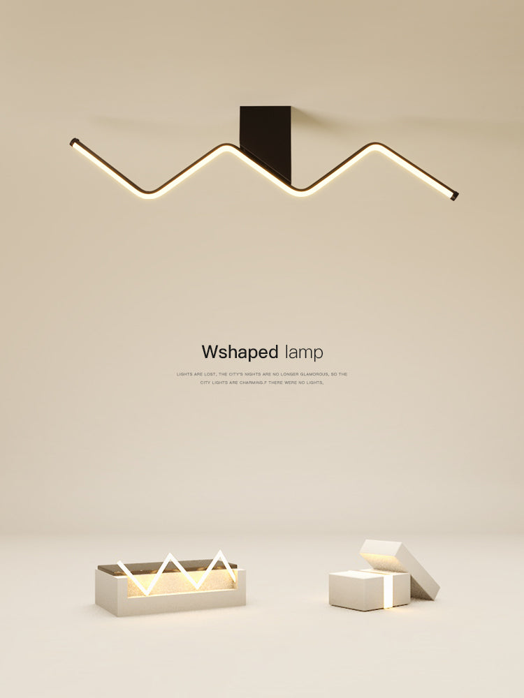 1 Light Linear Flush Mount Ceiling Light Modern Metal Ceiling Light Fixture