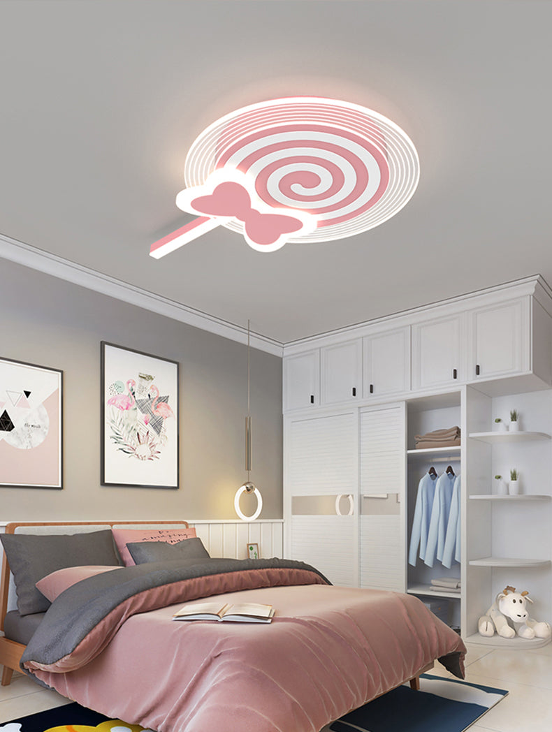 Metall Flush Mount Cartoon Schlafzimmer LED -Deckenleuchte mit 2 Lichtern