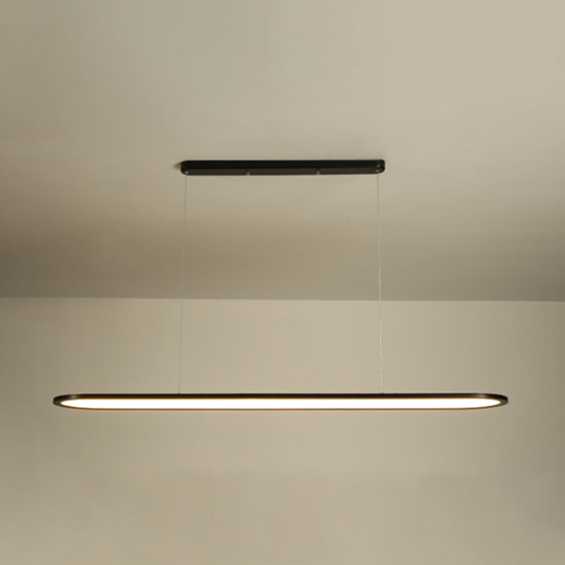 Verstelbare lengte 1 licht ovaal eilandlampen moderne kroonluchter metalen eilandverlichting in het wit