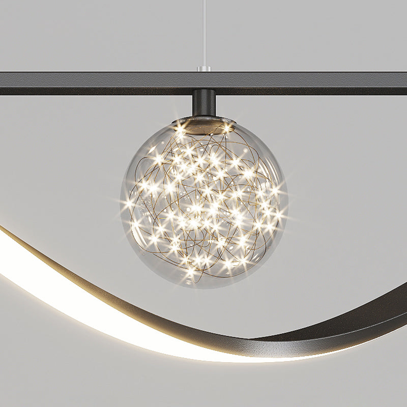 Modern Linear Chandelier Modern Kitchen Island Lighting Metal 4 Light Island Lighting in Gold