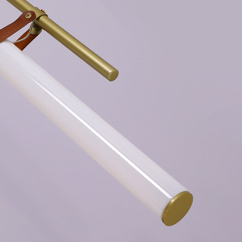 Lineare Metall Island Leuchte moderne Deckenheizlicht für Esszimmer