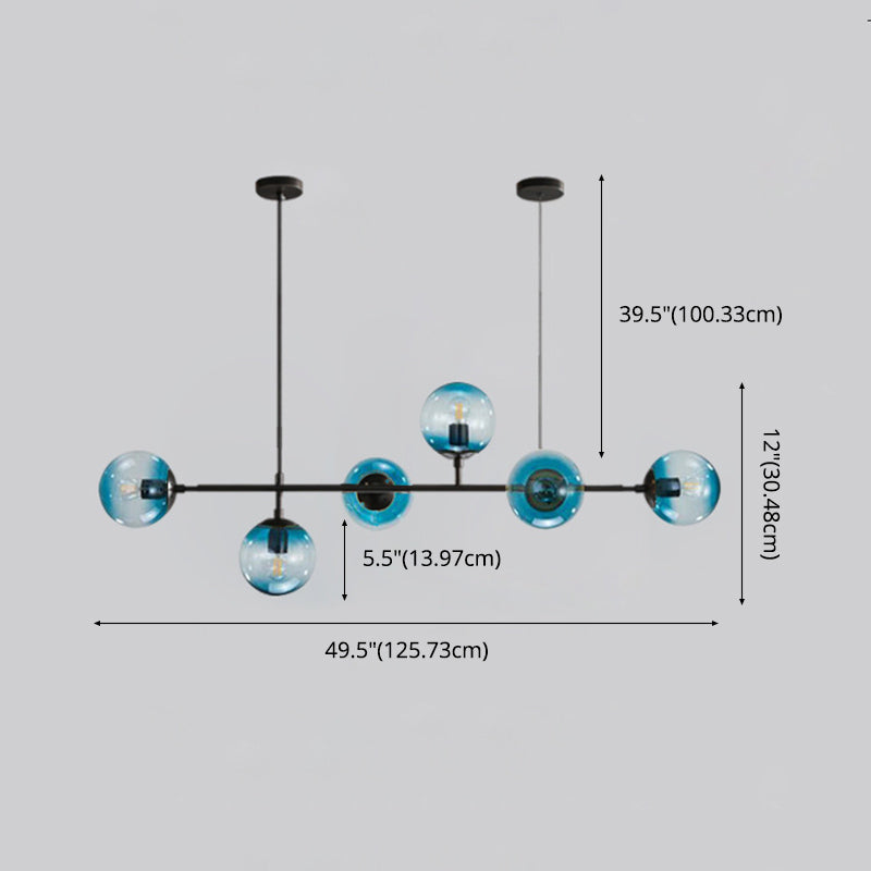 Modern Creative Globe Isola Light Light Iron Iron Spendant Light with Glass Shade