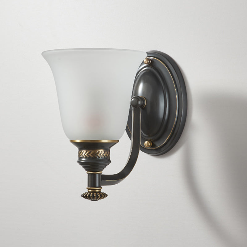 Frosted White Glass Sconce Light Cone Industrial Wall Sconce Light for Living Room