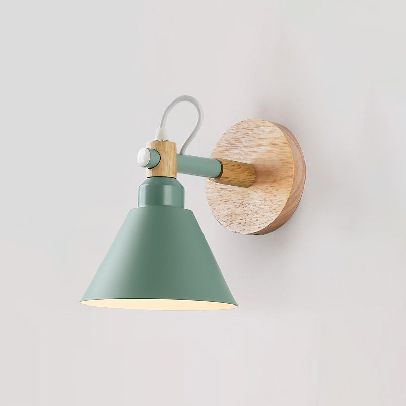 Moderni macaron nordici in stile unica sfumatura da parete funce metallo 1 flioncini leggeri