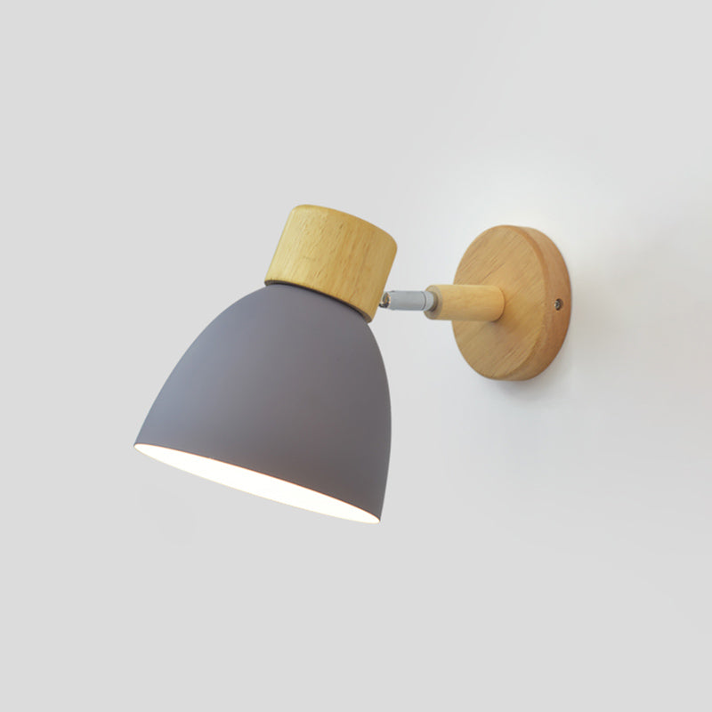 Moderni macaron nordici in stile unica sfumatura da parete funce metallo 1 flioncini leggeri