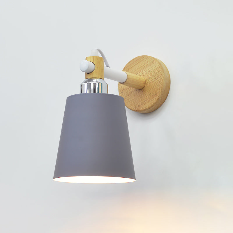 Moderni macaron nordici in stile unica sfumatura da parete funce metallo 1 flioncini leggeri