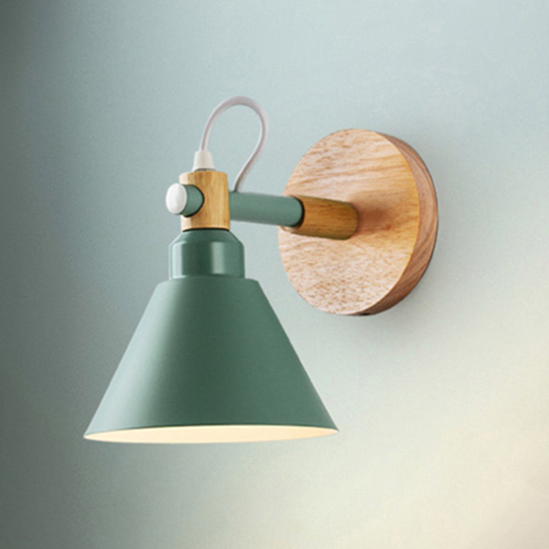 Moderni macaron nordici in stile unica sfumatura da parete funce metallo 1 flioncini leggeri