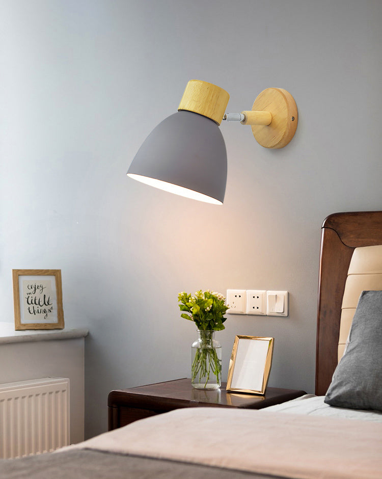 Moderni macaron nordici in stile unica sfumatura da parete funce metallo 1 flioncini leggeri