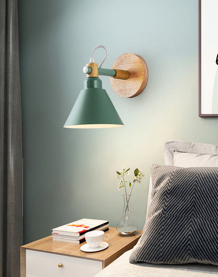 Moderni macaron nordici in stile unica sfumatura da parete funce metallo 1 flioncini leggeri