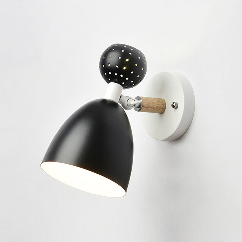 Moderne Nordic Macarons Style Geometric Shade Wall Sconce Metal 1 Approches légères