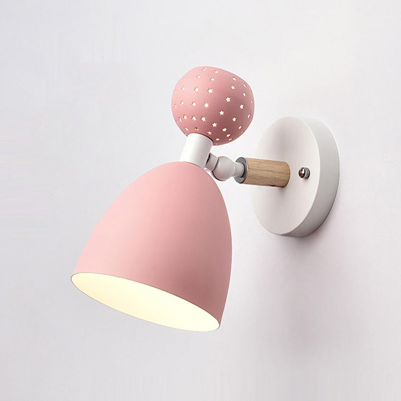 Moderne Nordic Macarons Style Geometric Shade Wall Sconce Metal 1 Approches légères