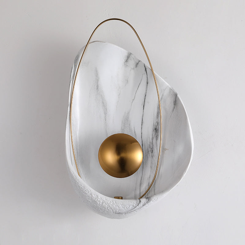 Appliques de lumière murale géométrique contemporaine lampe à support mural en résine pour le salon