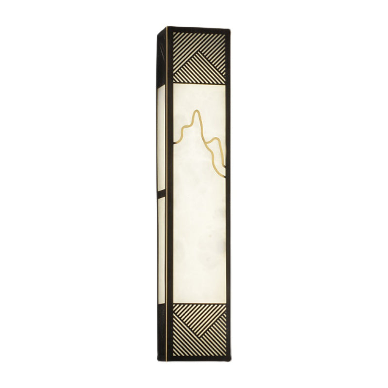 Lámpara de metal de 1 luz de 1 luz moderna de luz rectangular para sala de estar para sala de estar