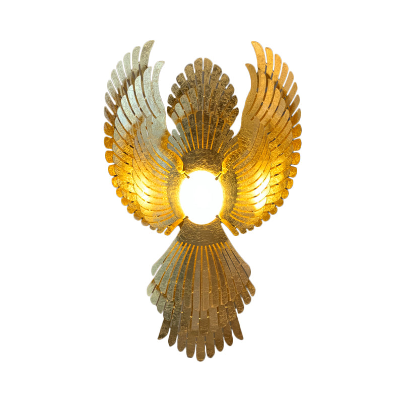 Metall Phoenix Wandleuchte Leuchte Art Deco 1 Leichte goldene Wandbeleuchtung für Wohnzimmer