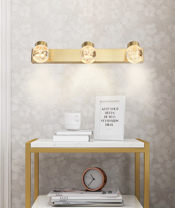 Applexion murale à 3 légers contemporaine Lumière murale en bronze métallique pour salle de bain