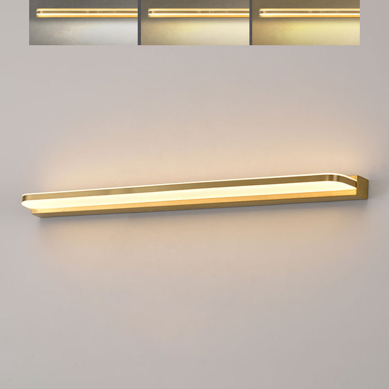 Modern Linear Vanity Sconce Lights Metal 1-Light Wall Lighting Fixture for Bathroom