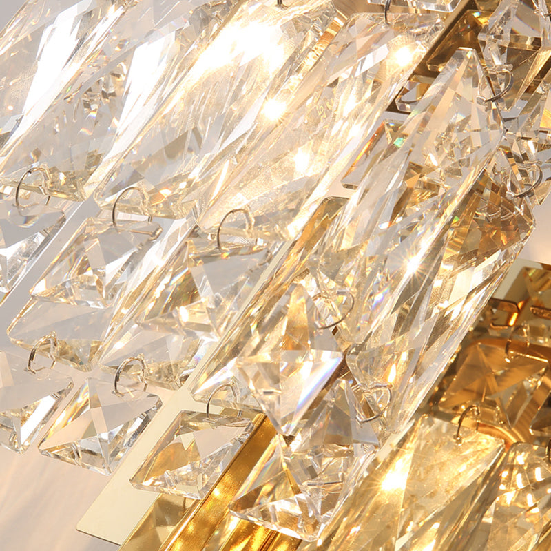 Crystal Squared Wall Lamp Sconce Modern Sconce Light Fixture for Bathroom