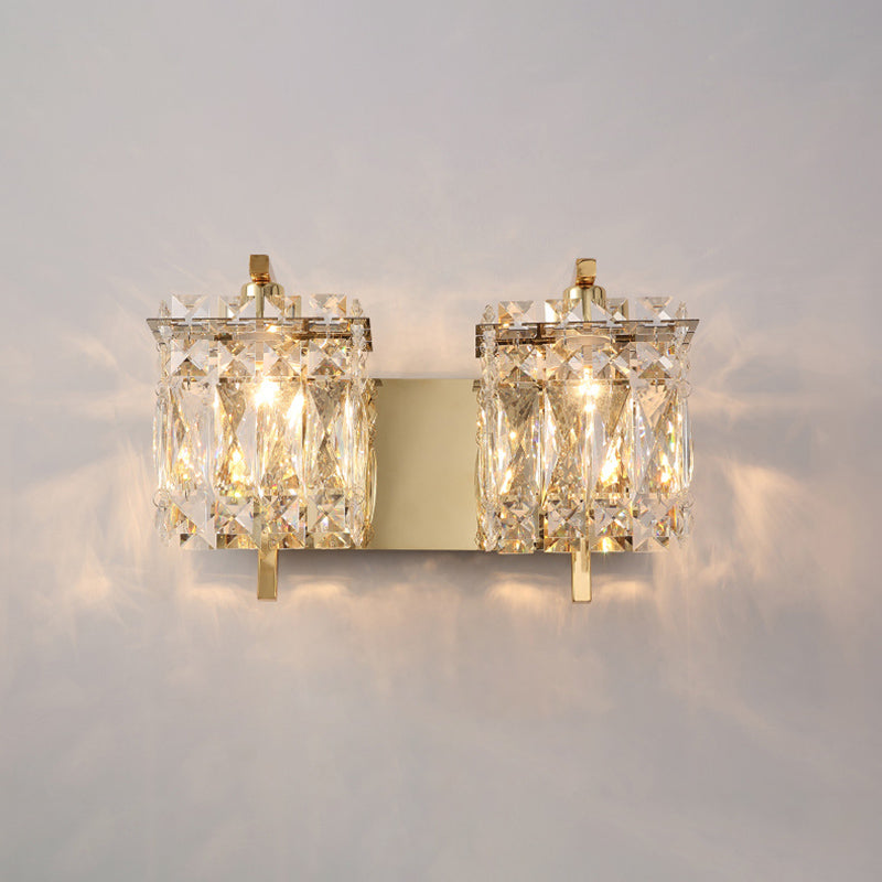 Crystal Squared Wall Lamp Sconce Modern Sconce Light Fixture for Bathroom