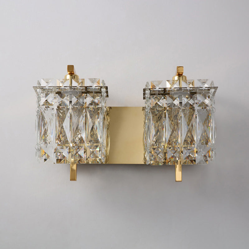 Crystal Squared Wall Lamp Sconce Modern Sconce Light Fixture for Bathroom
