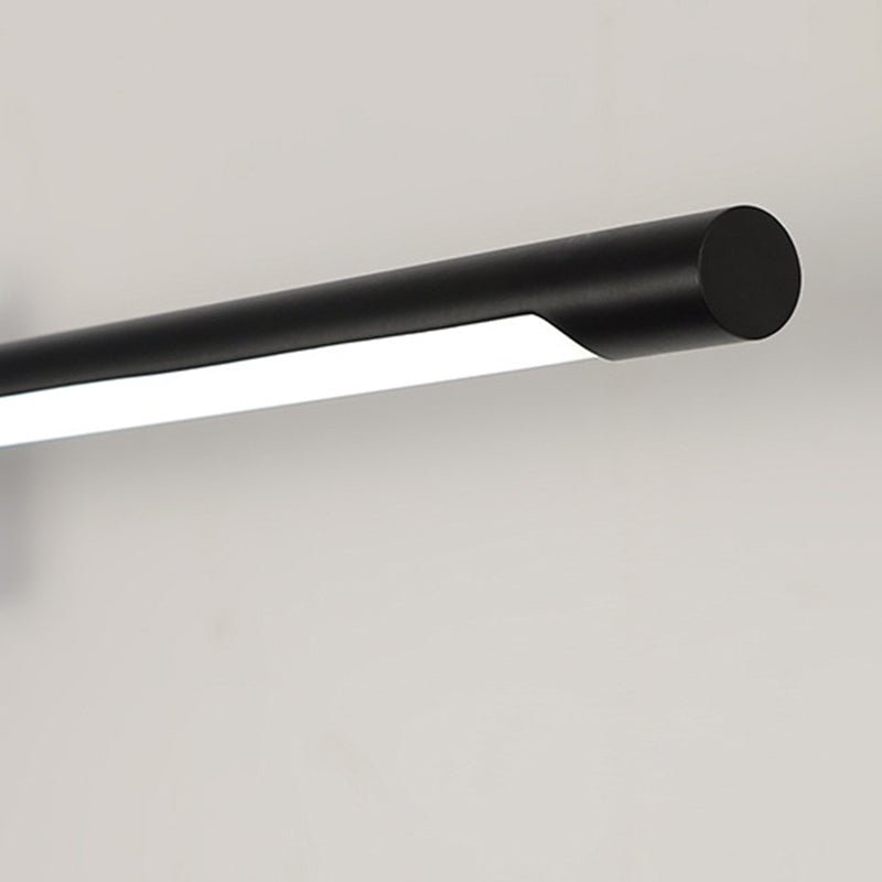 2-lichts lineaire wandwandeling moderne eenvoudige stijl spiegelmuurverlichting in zwart