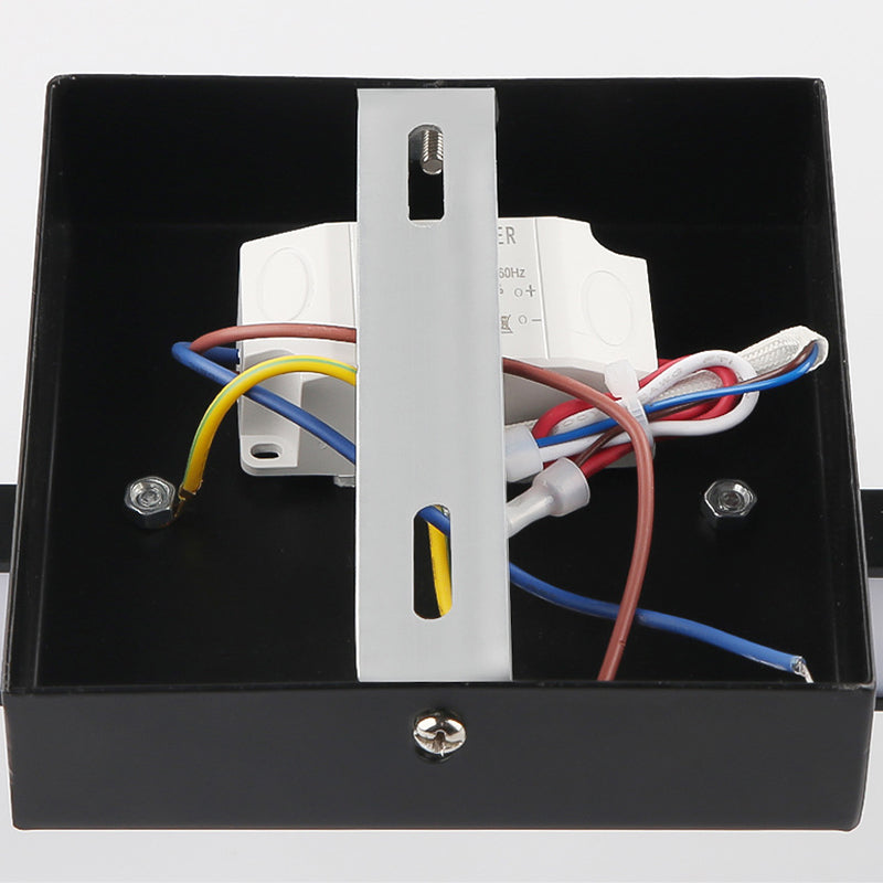 1-licht lineaire wandwandeling moderne eenvoudige stijl spiegelmuurverlichting in zwart