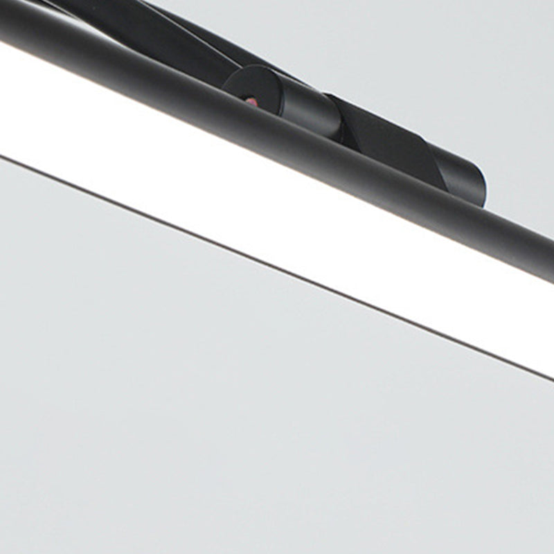 1-licht lineaire wandwandeling moderne eenvoudige stijl spiegelmuurverlichting in zwart