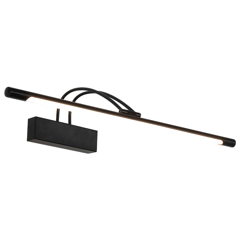 1-licht lineaire wandwandeling moderne eenvoudige stijl spiegelmuurverlichting in zwart