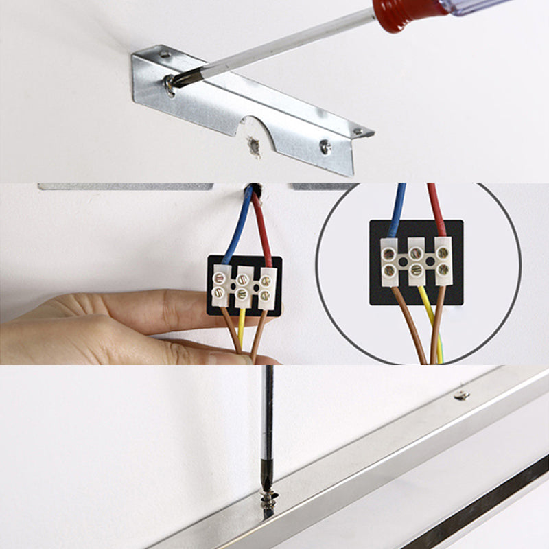 1-licht lineaire wandwandeling moderne eenvoudige stijl spiegelmuurverlichting in zwart