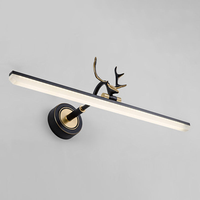 Metall lineare Schattenwandleuchten moderne 1 Kopfwandhalterung in Schwarz