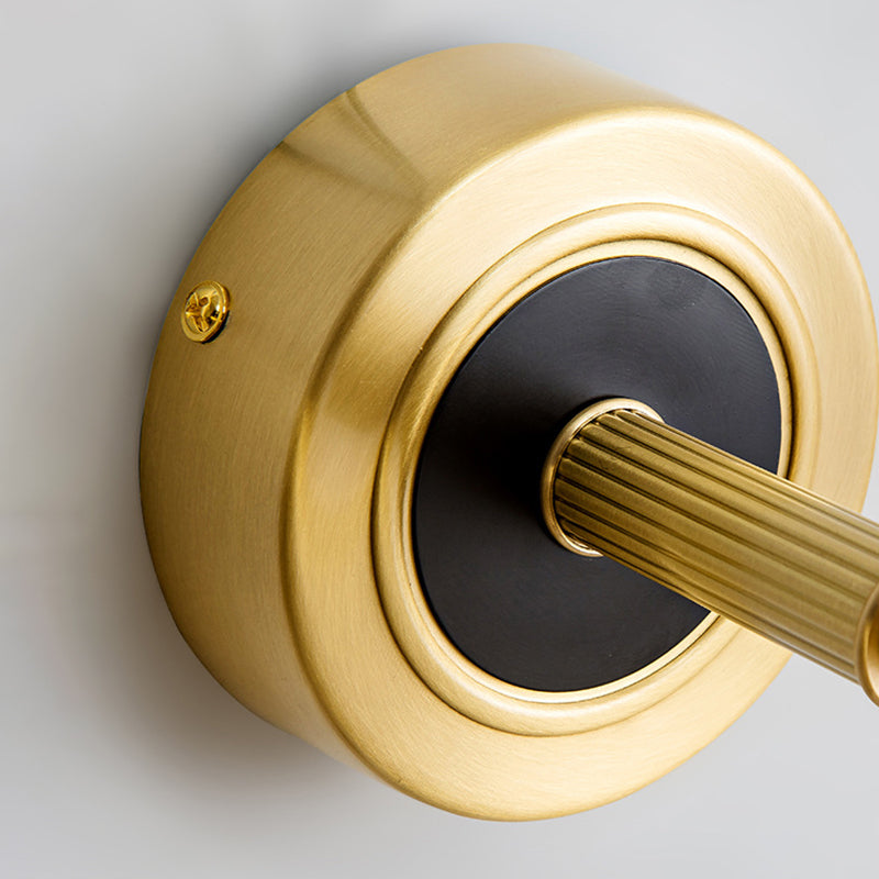 Metall lineare Schattenwandleuchten moderne 1 Kopfwandhalterung in Schwarz