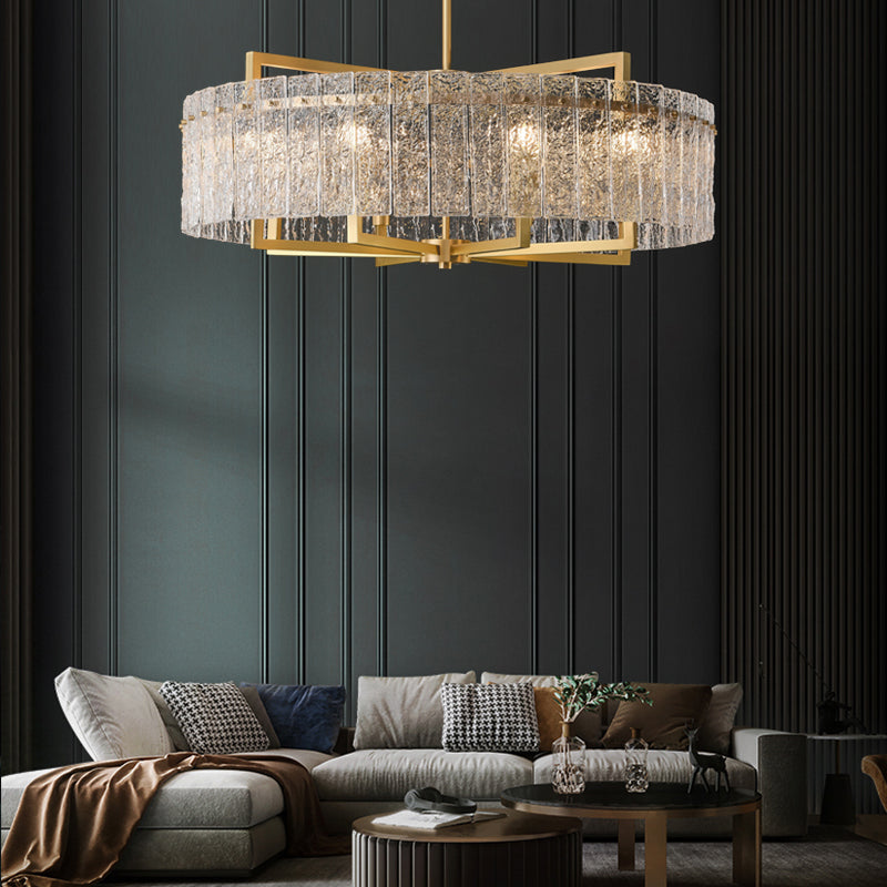 Bronze Glass Hanging Pendant Lights Contemporary Hanging Lamps for Living Room