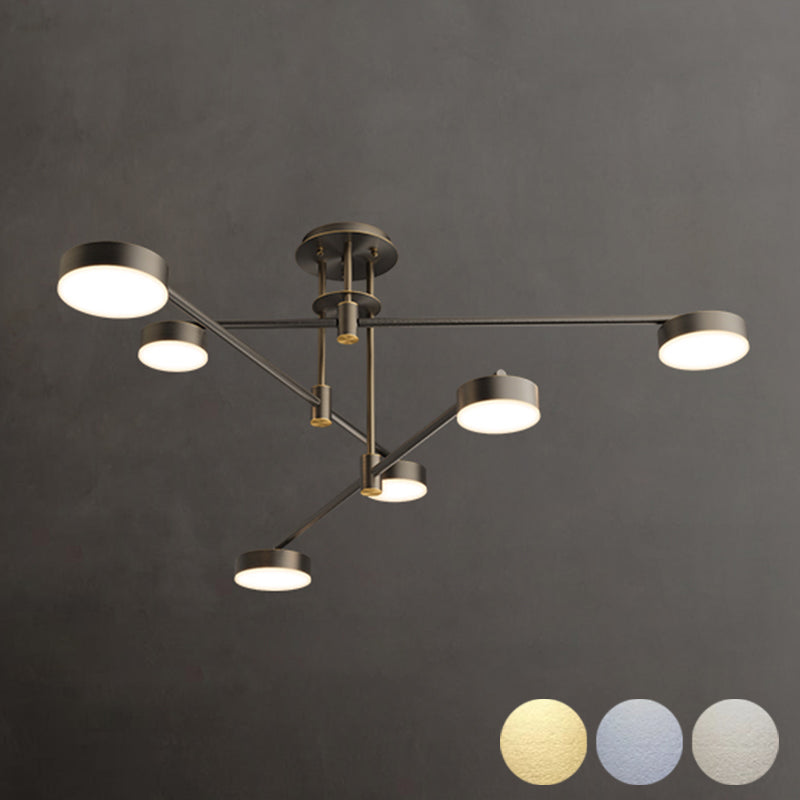 Modern Farmhouse Pendant Lighting Cylinder Chandelier Pendant Light Copper Chandelier