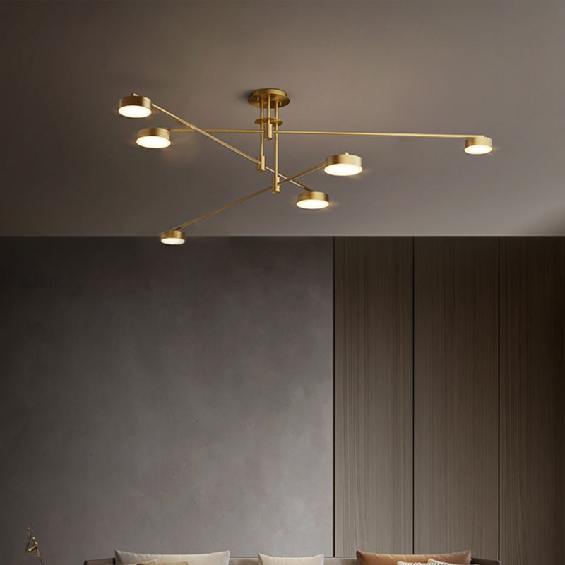 Modern Farmhouse Pendant Lighting Cylinder Chandelier Pendant Light Copper Chandelier