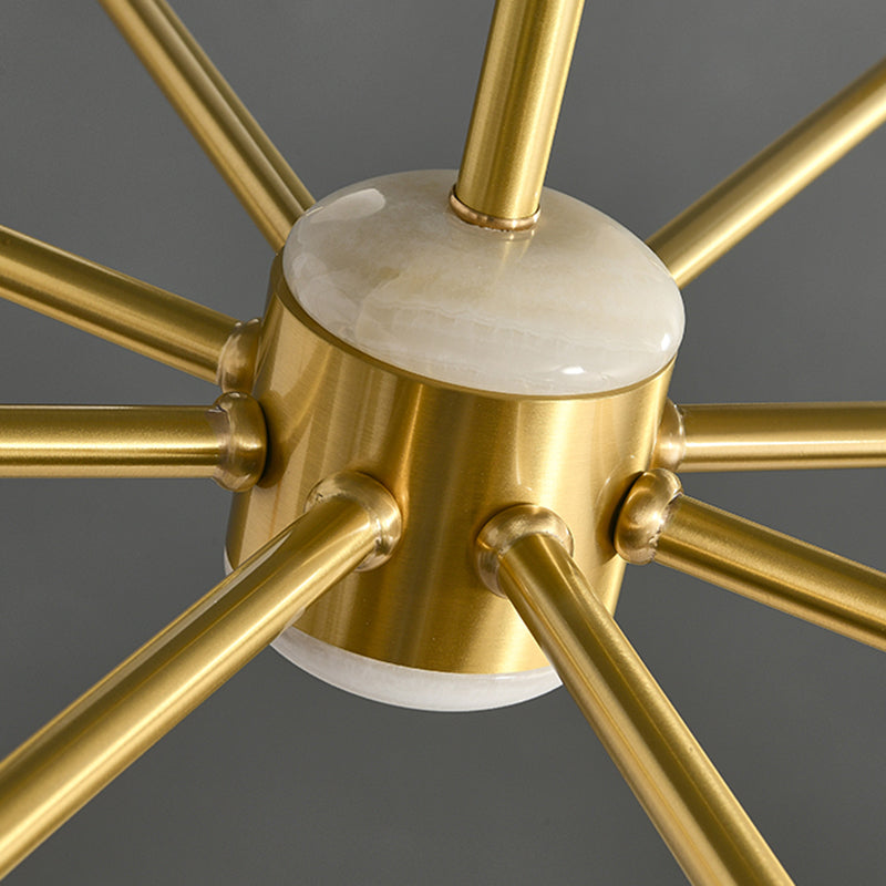 Bronze Chandelier Light Fixtures Sputnik Modern Ceiling Light Fixture for Living Room