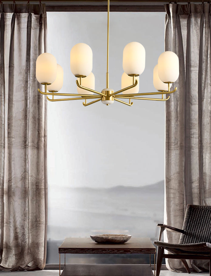 Bronze Chandelier Light Fixtures Sputnik Modern Ceiling Light Fixture for Living Room