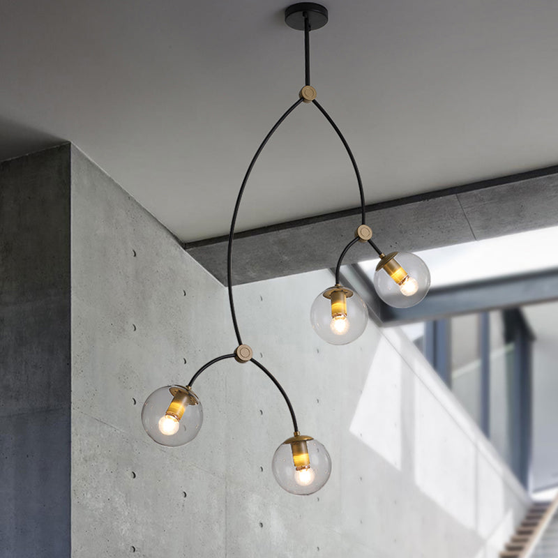 Modern Chandeliers For Dining Room Globe-Shaped Pendant Lighting Fixtures