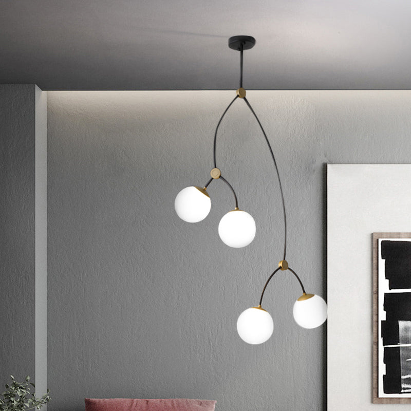Modern Chandeliers For Dining Room Globe-Shaped Pendant Lighting Fixtures
