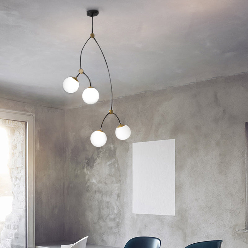 Modern Chandeliers For Dining Room Globe-Shaped Pendant Lighting Fixtures