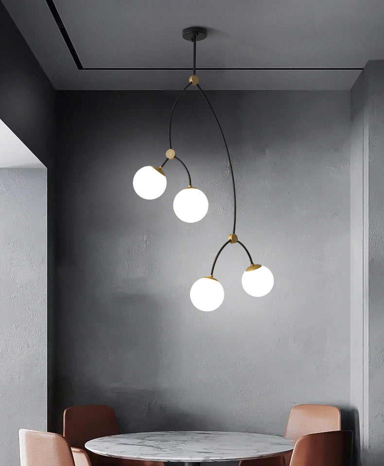 Modern Chandeliers For Dining Room Globe-Shaped Pendant Lighting Fixtures