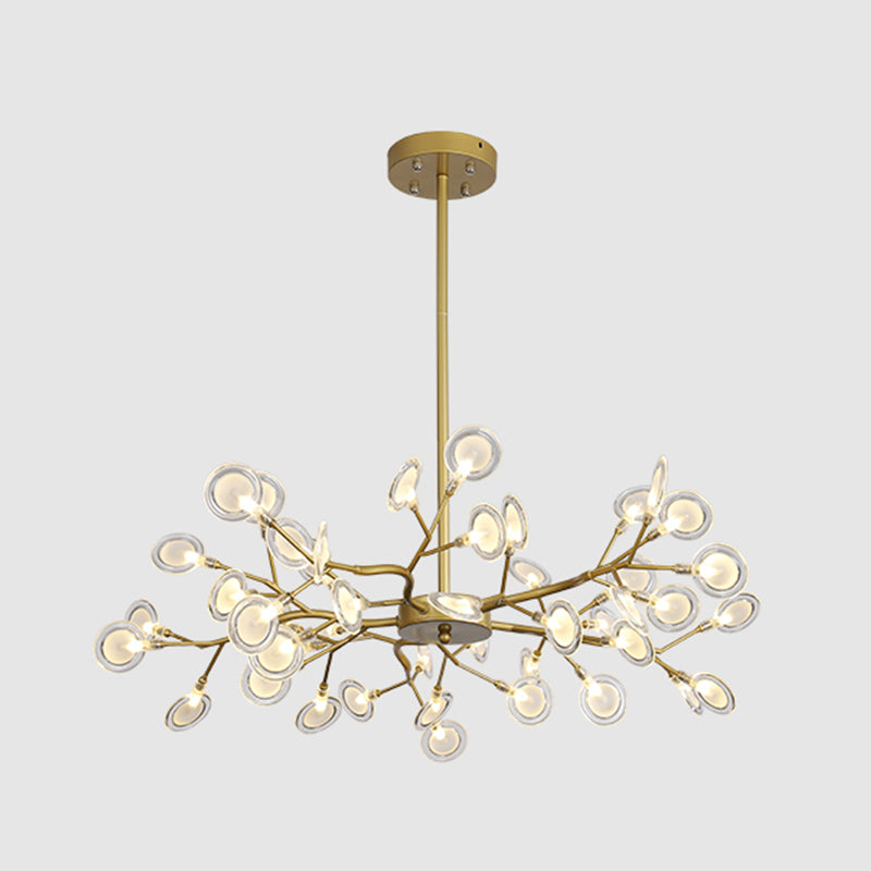 Modern Farmhouse Chandelier with Clear Acrylic Panels Shades Chandelier Lighting Fixtures