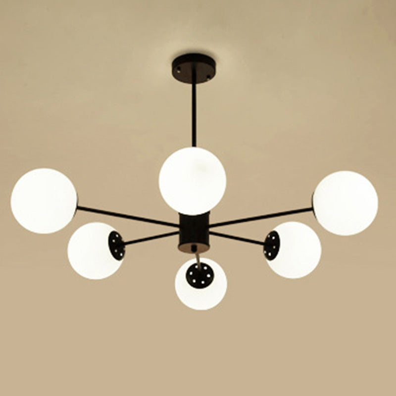 Lampada lampadina a globo Illuminazione a sospensione moderna in vetro bianco per il ristorante