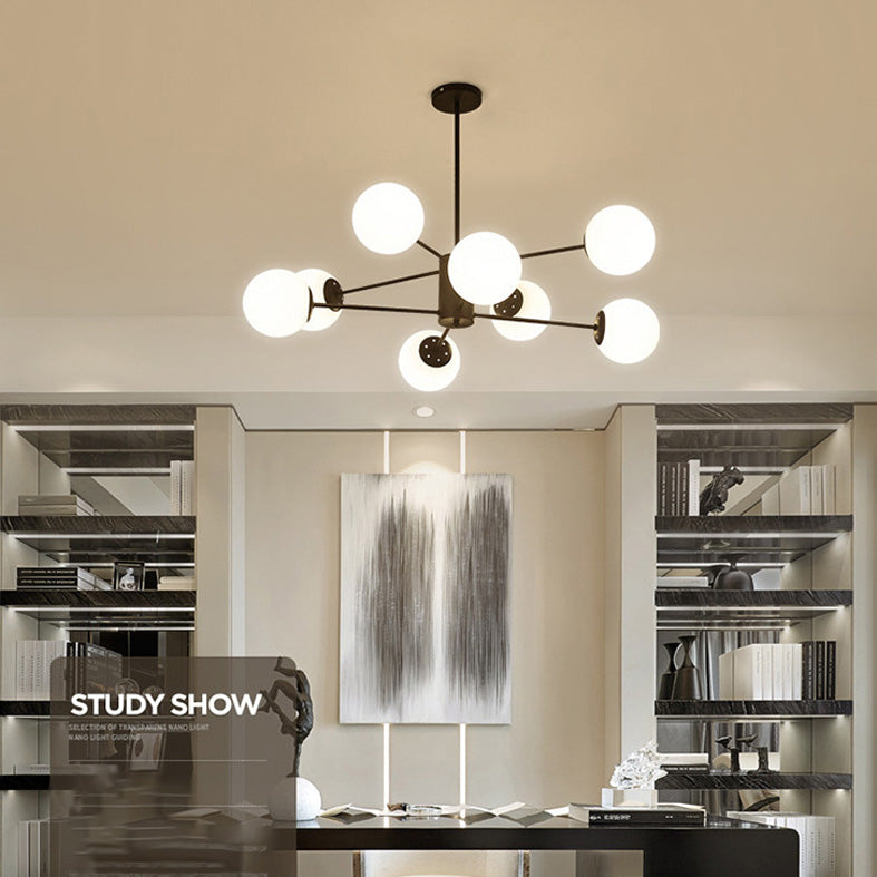 Lampada lampadina a globo Illuminazione a sospensione moderna in vetro bianco per il ristorante