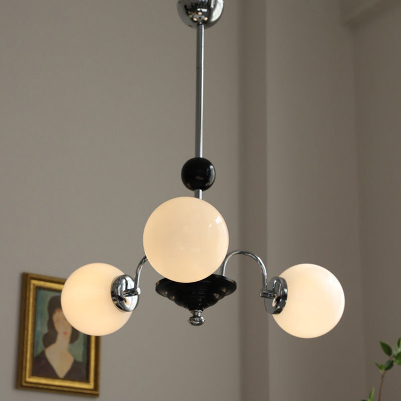 Lampada lampadina a globo Illuminazione a sospensione moderna in vetro bianco per il ristorante