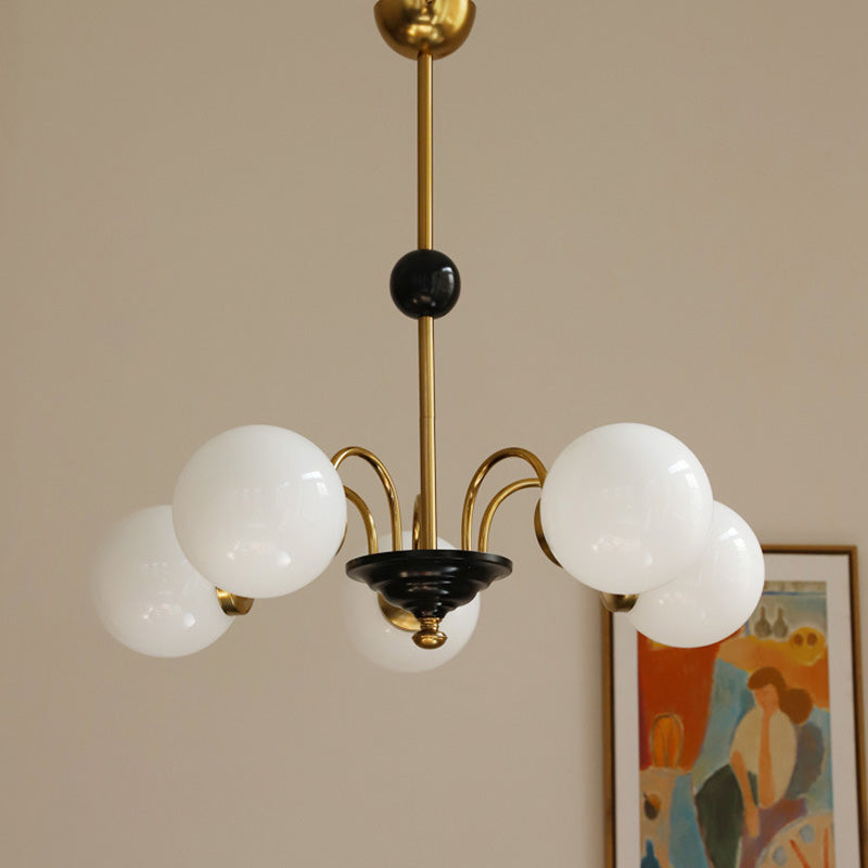 Lampada lampadina a globo Illuminazione a sospensione moderna in vetro bianco per il ristorante